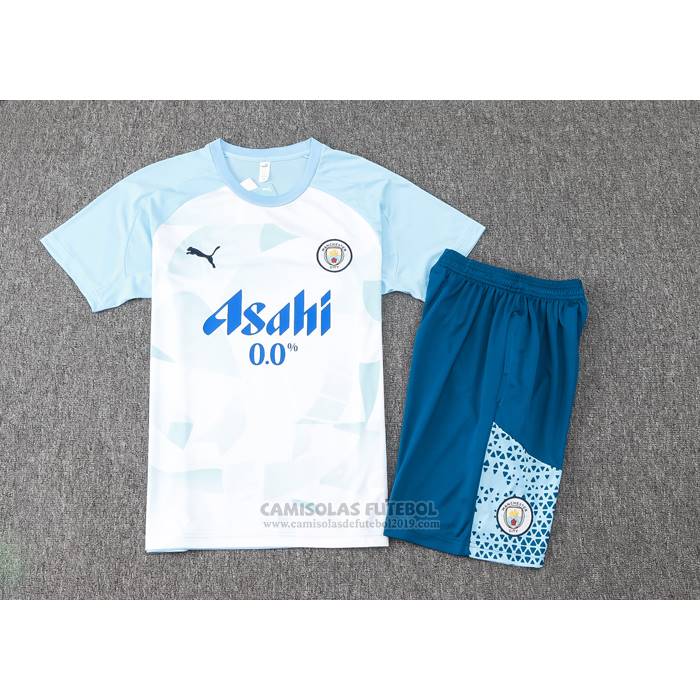Fato de Treino Manchester City Manga Curta 2024-2025 Azul - Calcas Curta